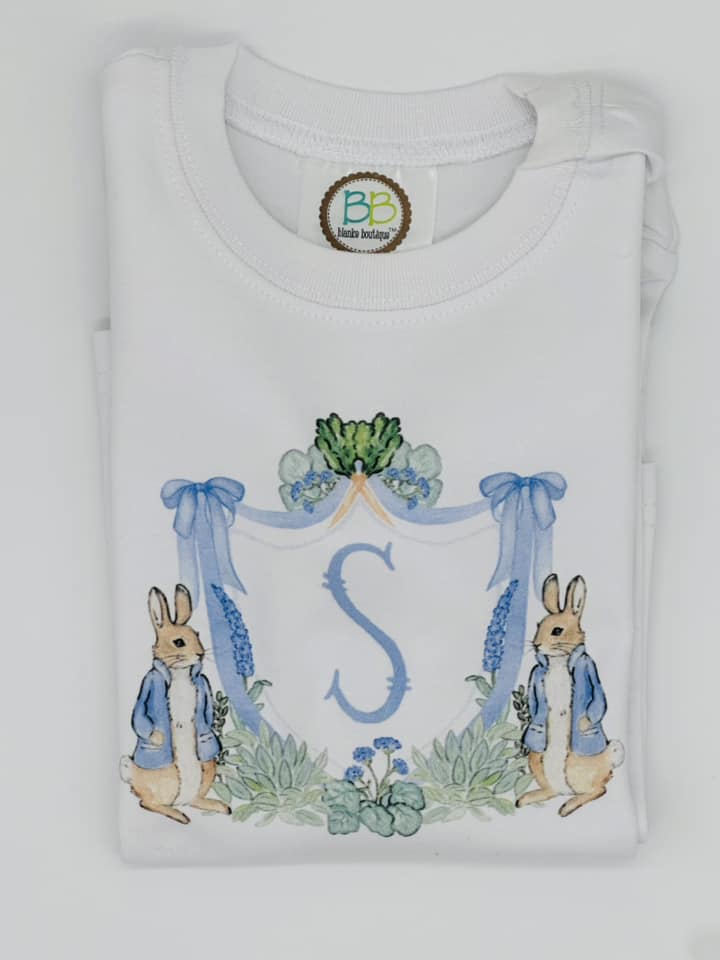 Watercolor Peter Rabbit Crest Shirt