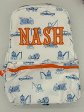 Load image into Gallery viewer, Monogrammed TRVL Design Wipeable Mini Backpack