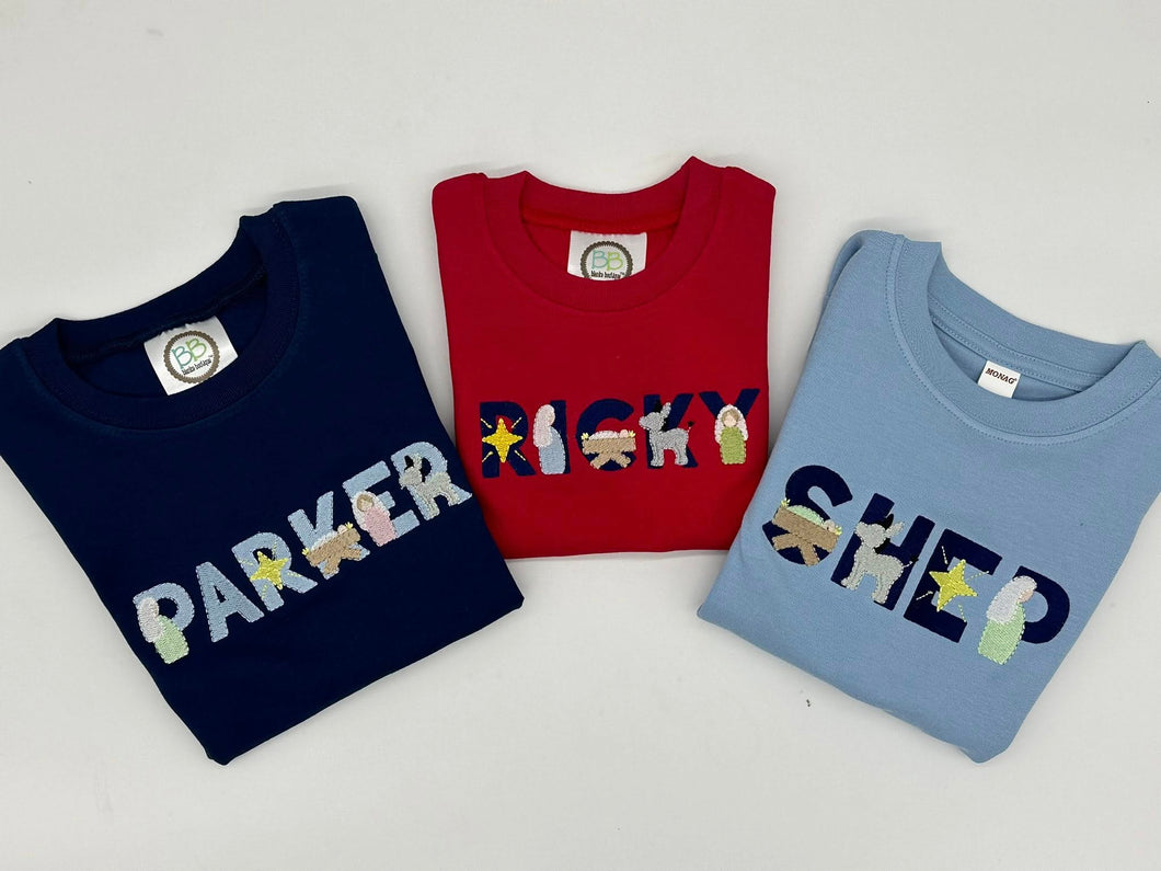 Nativity Alphabet Embroidered SWEATSHIRT