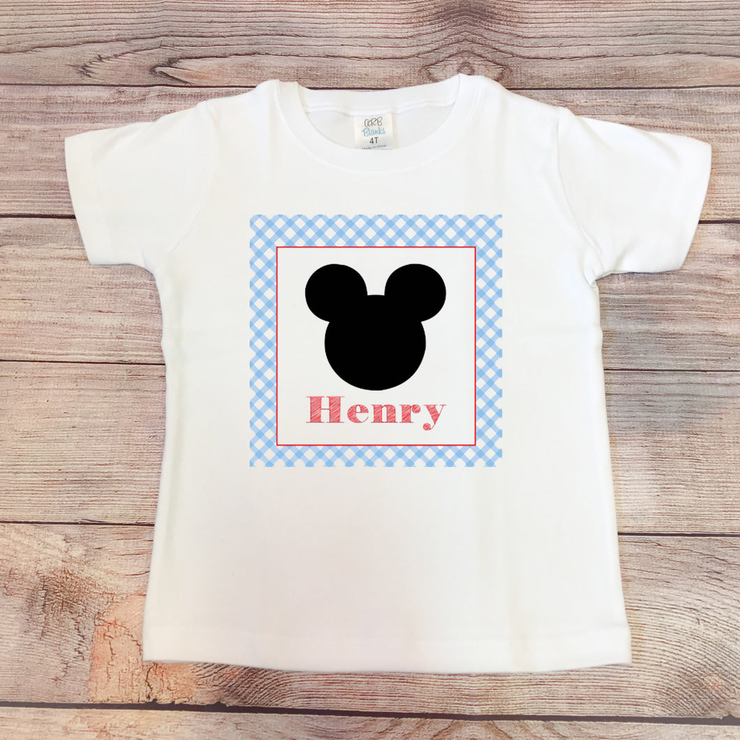 Gingham Square Mouse Shirt