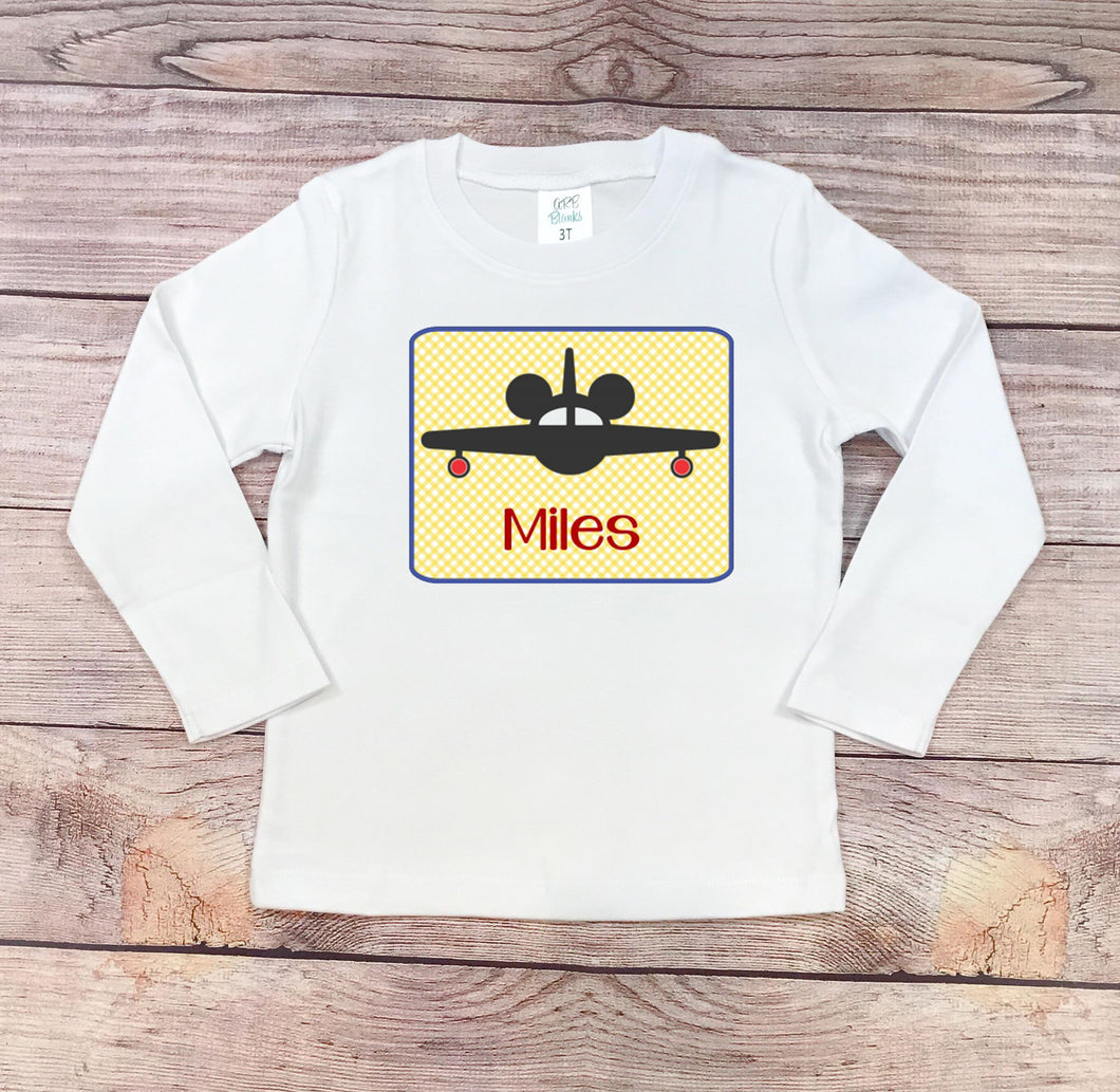 Mouse Airplane Boy Shirt