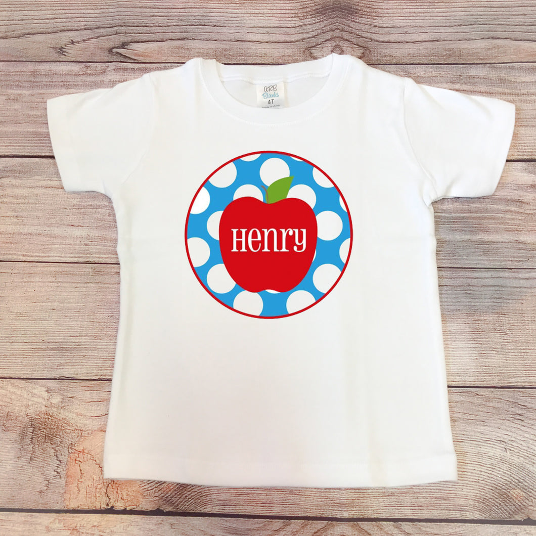 Back to School Apple Dot Shirt