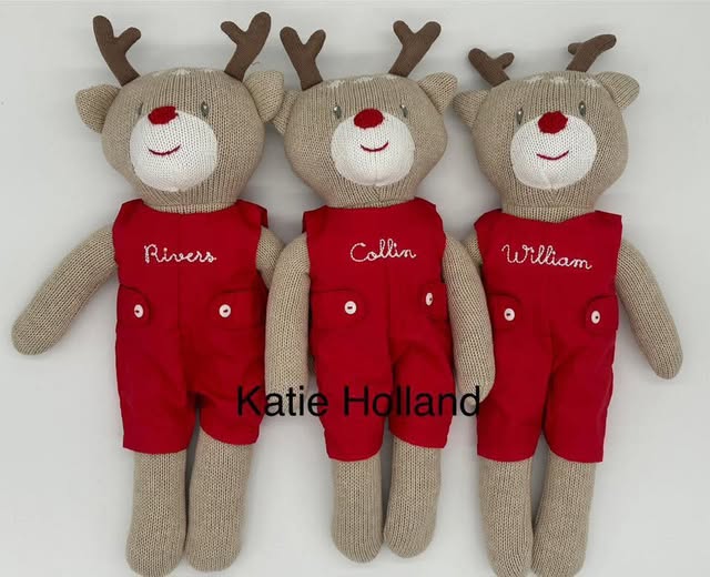 Plush Reindeer with Monogram