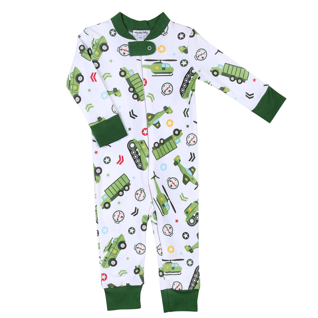 Magnolia Baby Hooah Zipped Pajamas