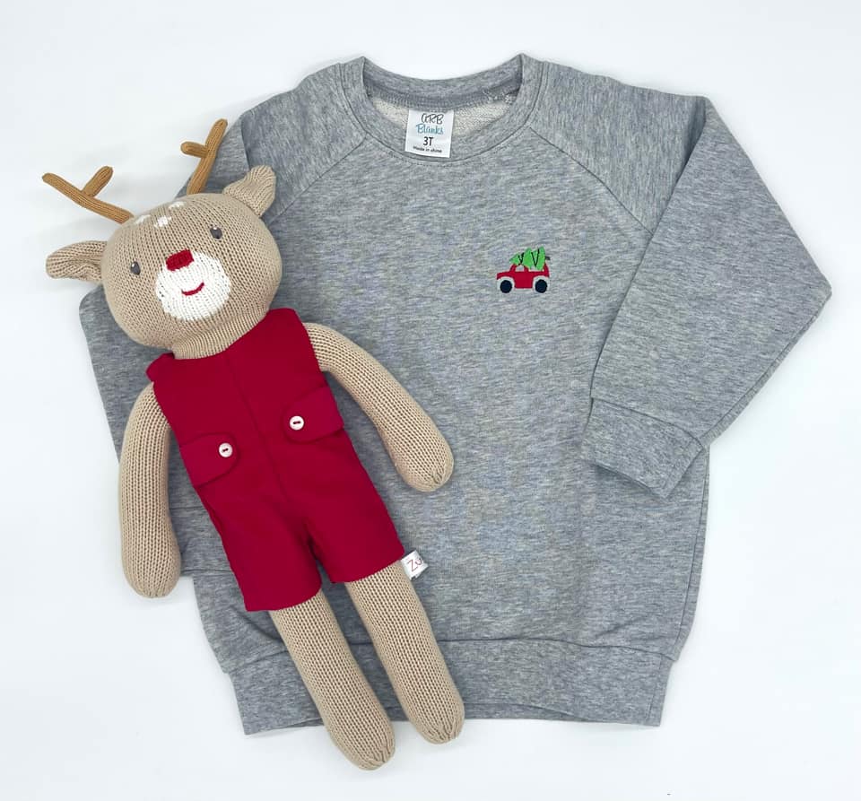 Tree in Truck Embroidered Sweatshirt