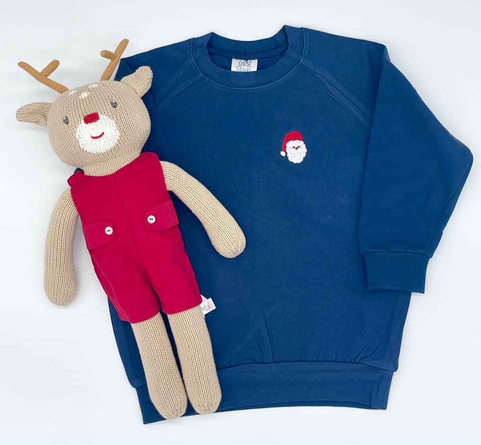 Santa Embroidered Sweatshirt