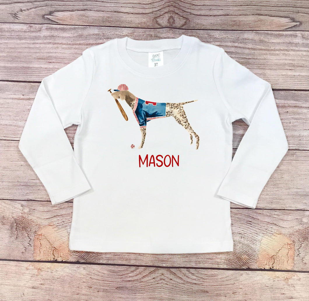 Baseball German Shorthair Pointer Dog Shirt
