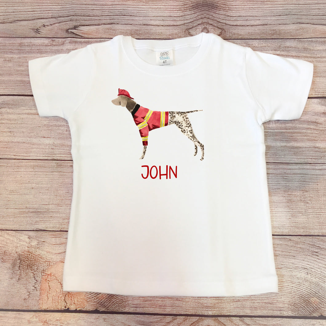 German Shorthair Pointer Fireman Shirt