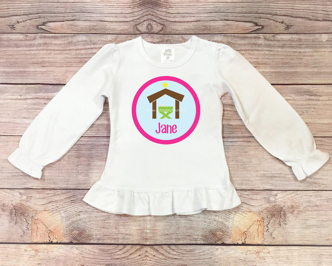 Christmas Manger Shirt - Pink
