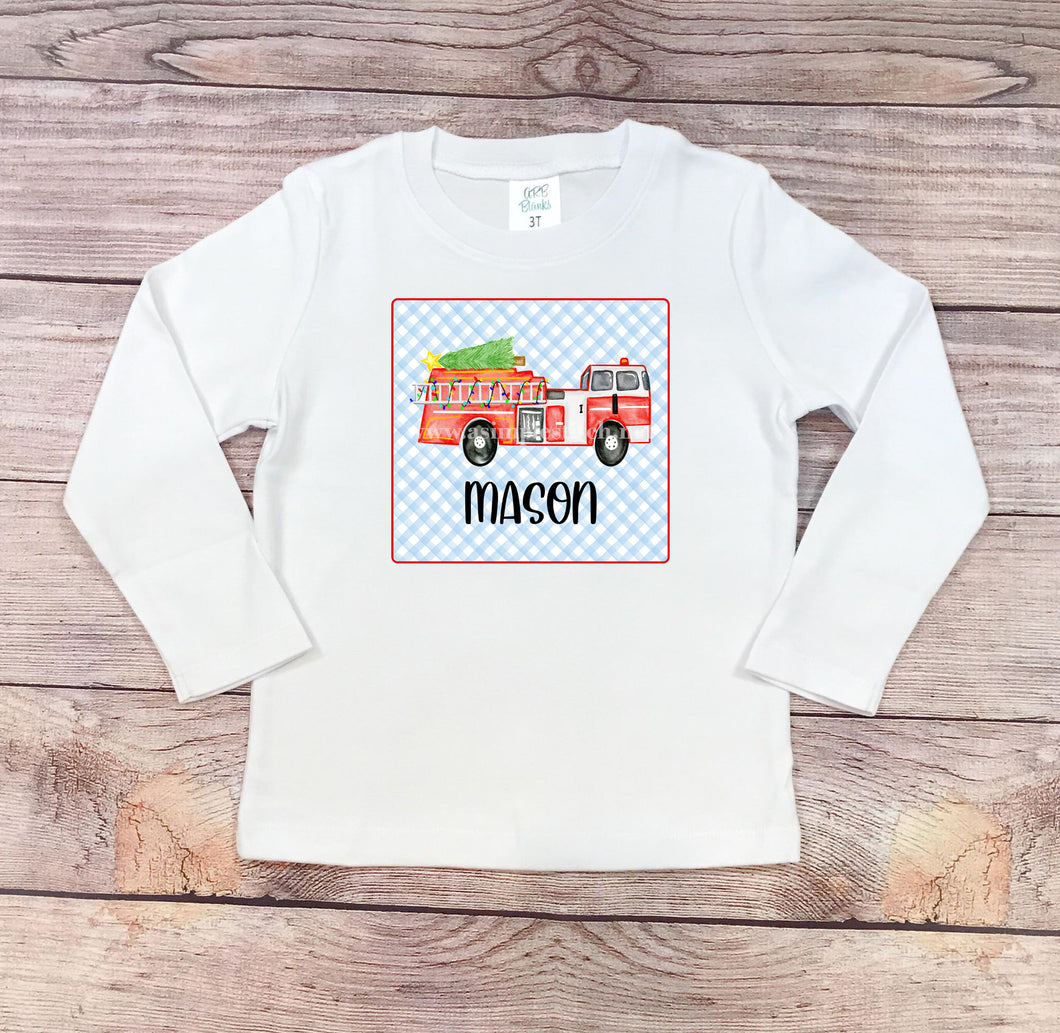 Christmas Firetruck Shirt
