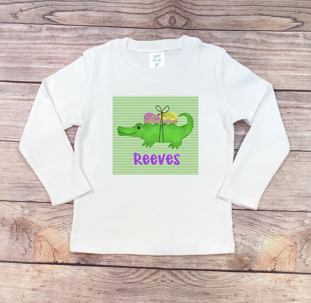 Mardi Gras Gator Shirt