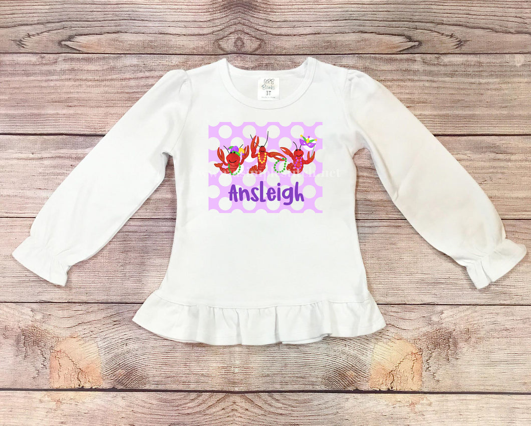 Mardi Gras Crawfish Shirt