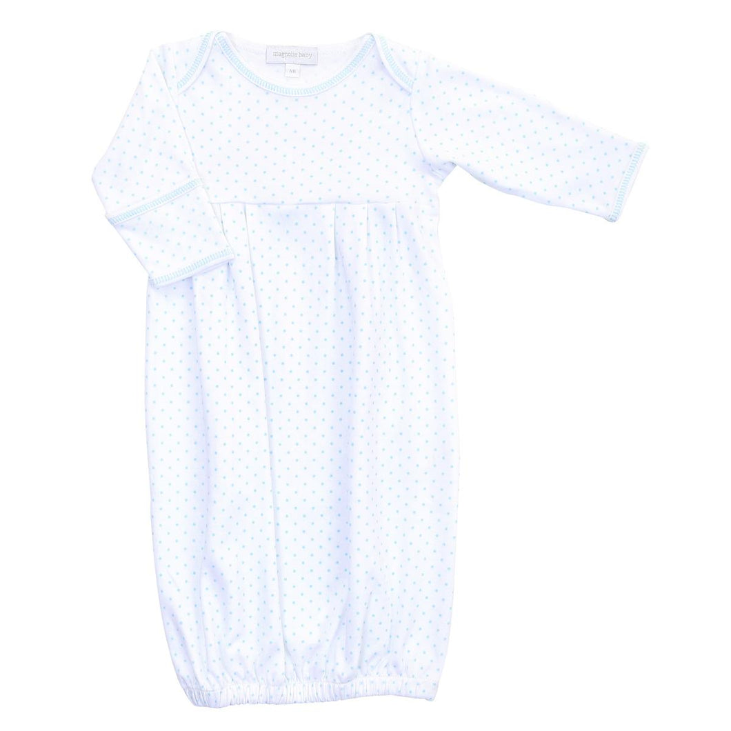 Magnolia Baby Mini Dots Baby Blue Gown
