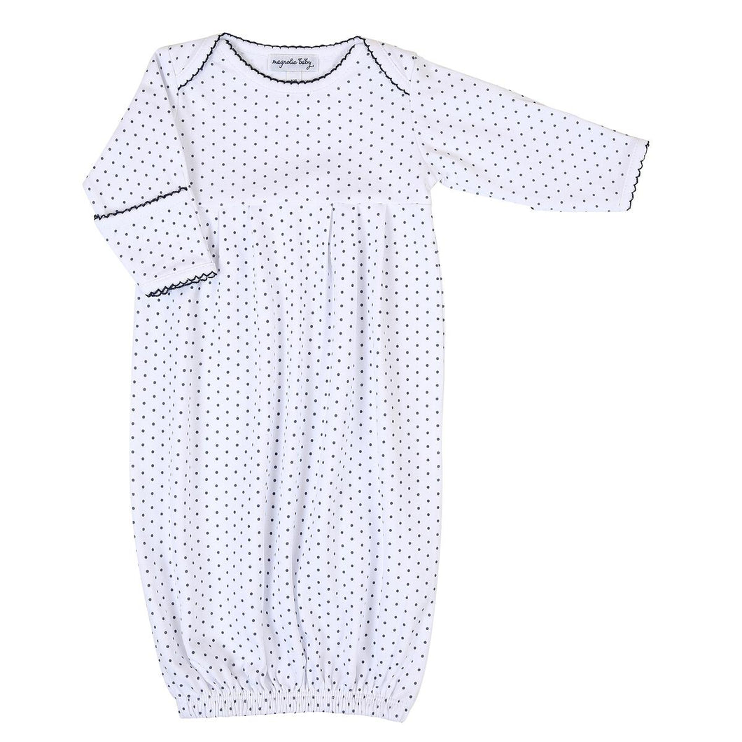 Magnolia Baby Mini Dots Navy Gown