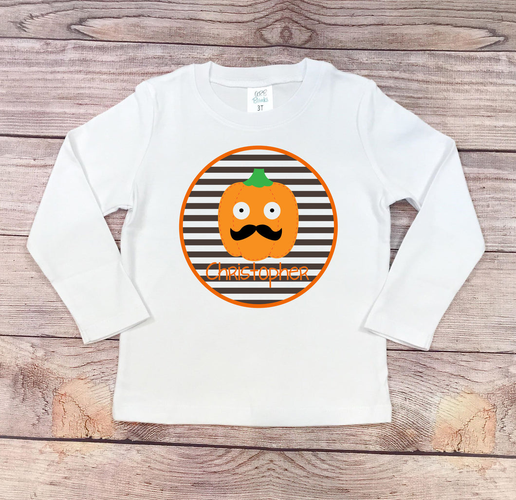 Pumpkin with Mustache Shirt