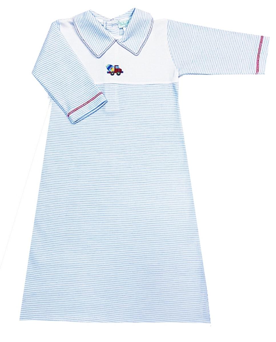 Baby Threads Tractor Day Gown with Collar