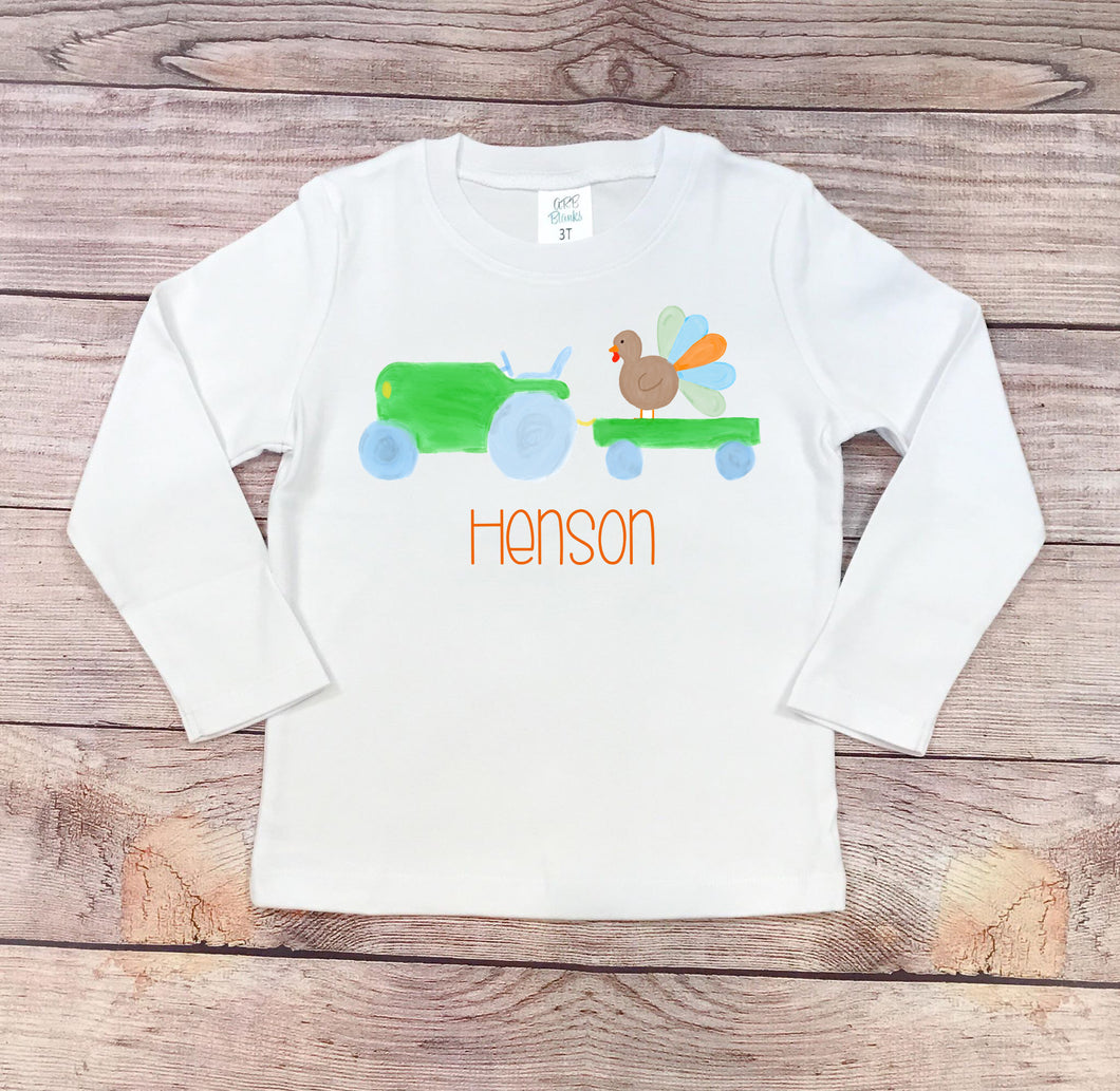 Turkey Tractor Watercolor Shirt