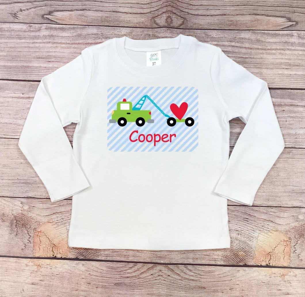 Valentine's Tow Truck Shirt