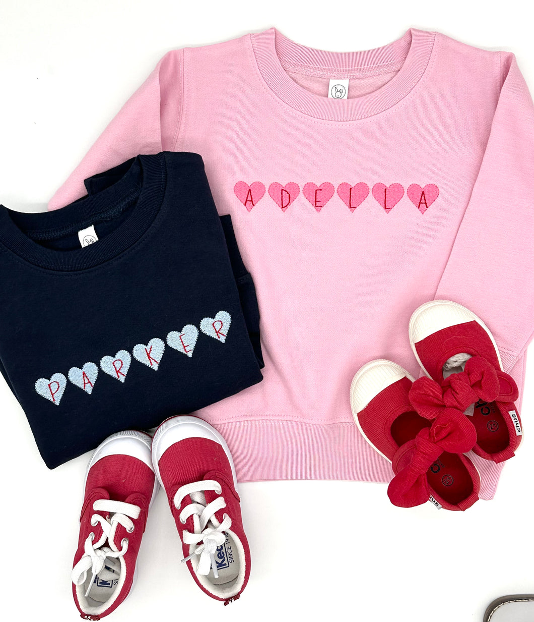Valentine Sweatshirt with Heart Name