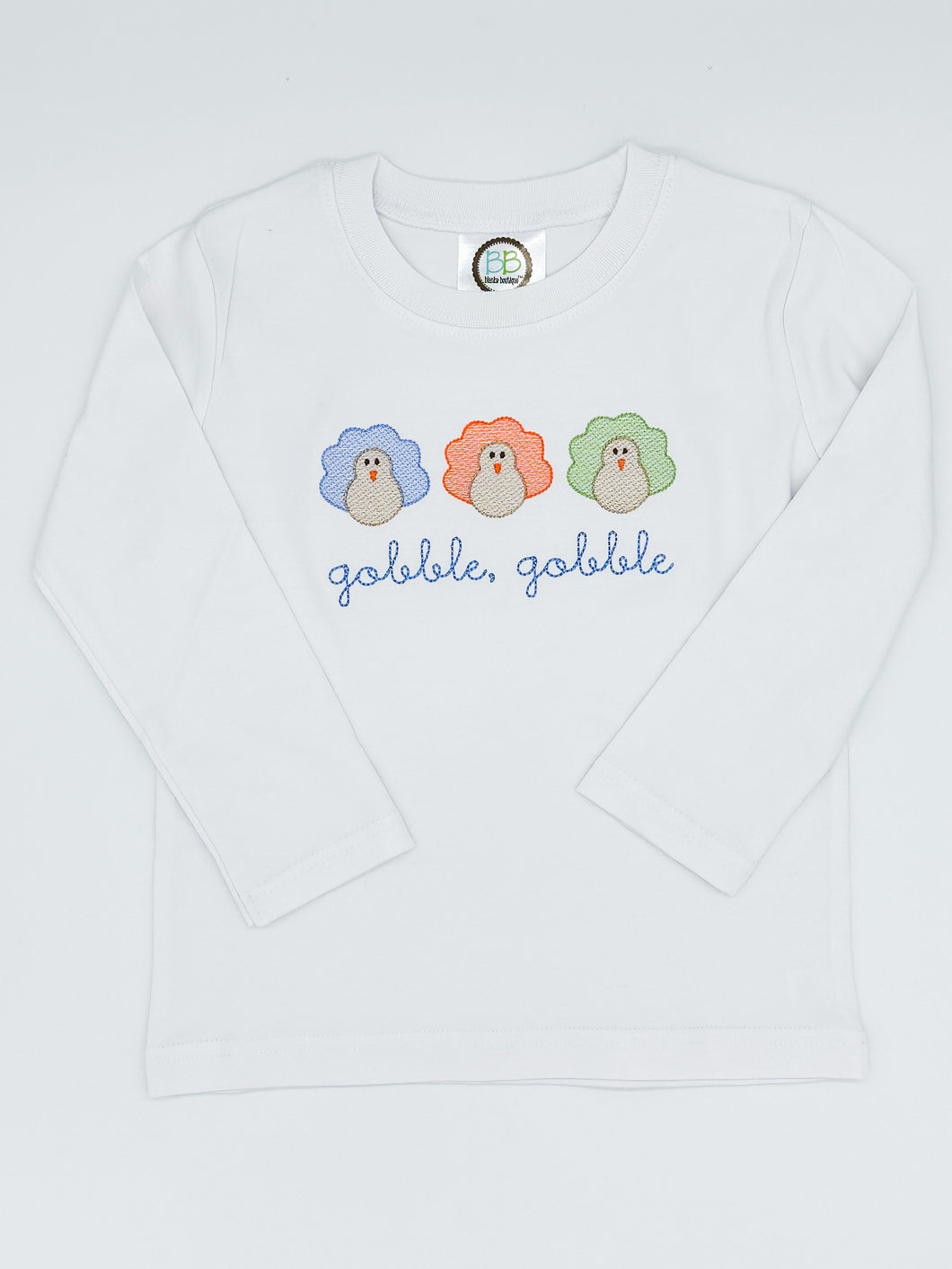 Gobble Gobble Turkey Embroidered Shirt